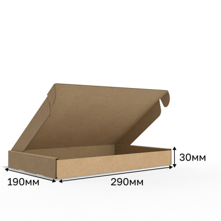 Короб самосборный с ушками 290*190*30 Бурый Е