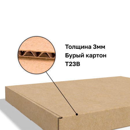 Короб самосбоный с ушками 390*300*35 Бурый В