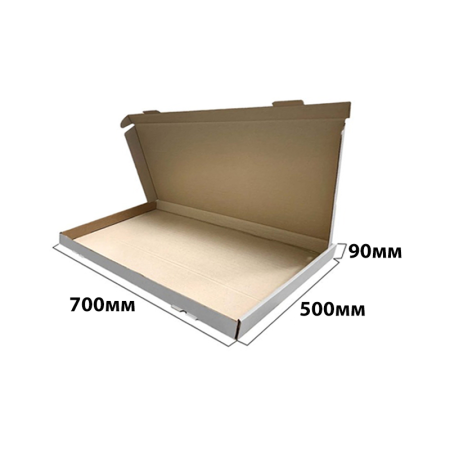 Короб самосборный с ушками 700*500*90 с 2-мя замочками Белый В