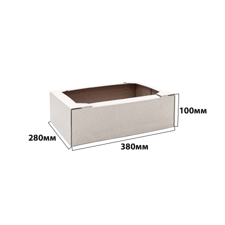 Гофролоток кондитерский 380*280*100 В Белый