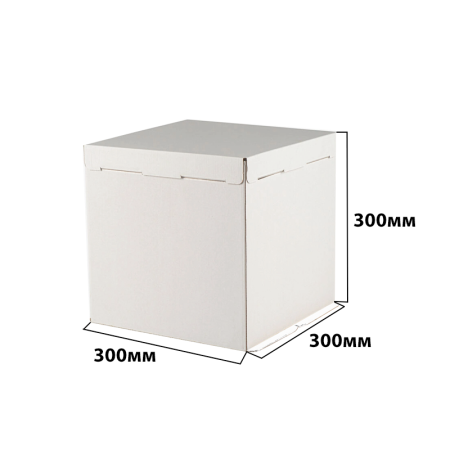 Коробка для тортов 300*300*300 без окна (крышка/обечайка/дно)