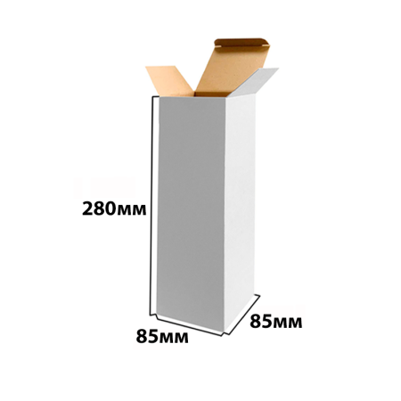 Коробка под бутылку 85*85*280 Белый Е