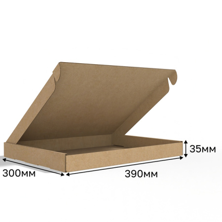Короб самосбоный с ушками 390*300*35 Бурый В