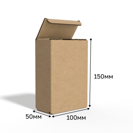 Короб самосборный 100*50*150 Бурый Е