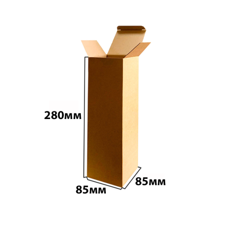 Коробка под бутылку 85*85*280 Бурый Е Коробка под бутылку 85*85*280 Бурый Е