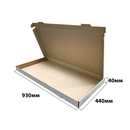 Короб самосборный с ушками 930*440*40 с замками Белый B