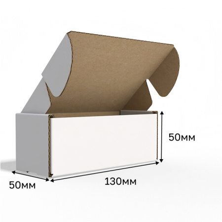 Короб самосборный с ушками 130*50*50 Белый Е