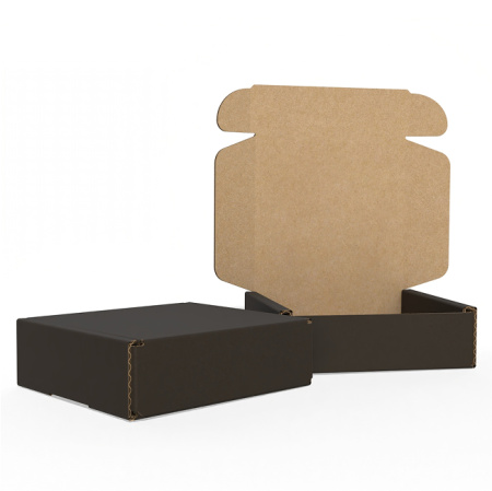 Короб самосборный с ушками 100*100*30 Черный Е