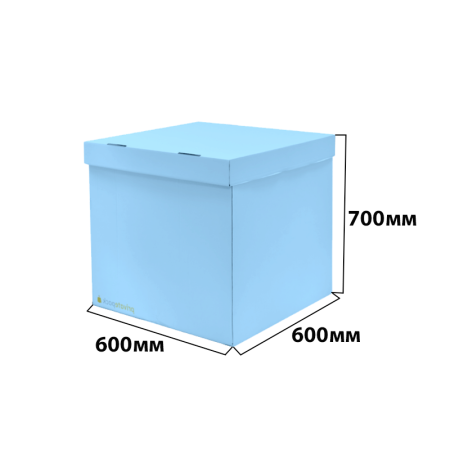 Коробка для воздушных шаров 600*600*700 Голубой Коробка для воздушных шаров 600*600*700 Голубой