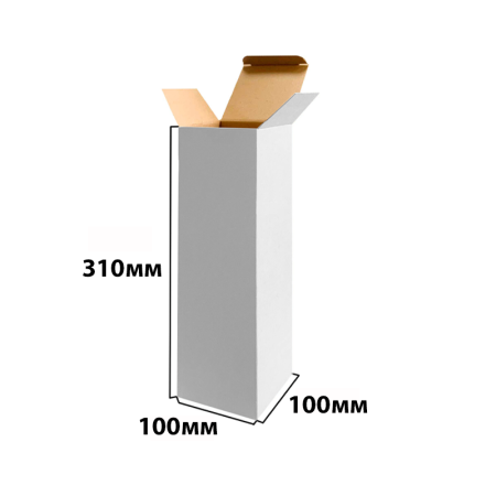 Коробка под бутылку 100*100*310 Белый Е