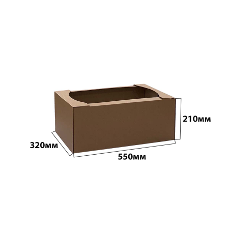 Гофролоток кондитерский 550*320*210 В Бурый