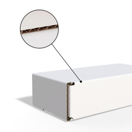 Короб самосборный с ушками 115*60*30 Белый Е