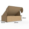 Короб самосборный с ушками 115*60*30 Бурый Е