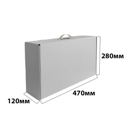 Коробка чемодан 470*280*120 Белый В с ручкой