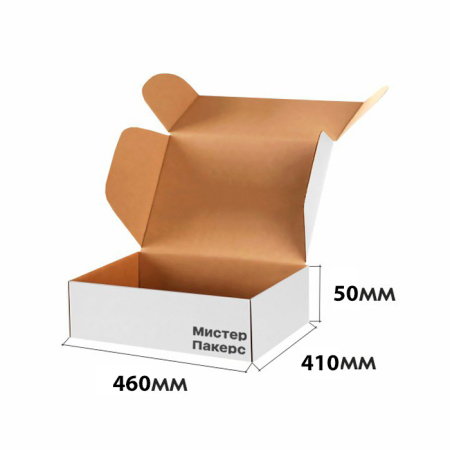 Короб самосборный с ушками 460*410*50 Белый В