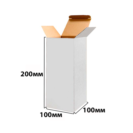 Коробка "ласточкин хвост" 100*100*200 Белый МГК