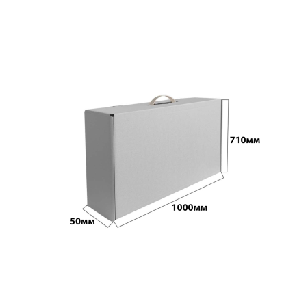 Короб самосборный с ушками 1000*710*50 Т Белый с ручкой