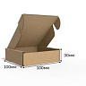 Короб самосборный с ушками 100*100*30 Бурый Е