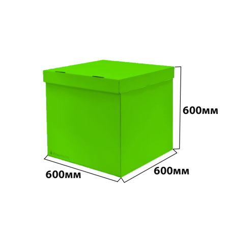 Коробка для воздушных шаров 600*600*600 Зелёный