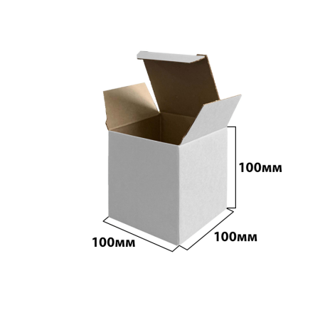 Коробка "ласточкин хвост" 100*100*100 Белый МГК