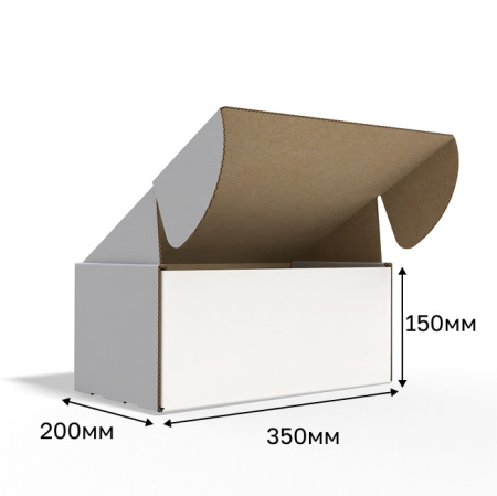 Короб самосборный с ушками 350*200*150 Белый В