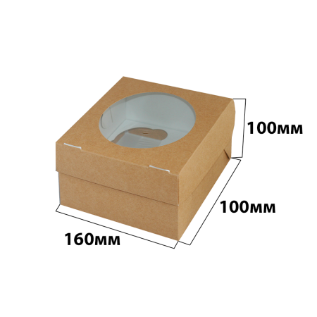 Упаковка на 2 маффина, 160*100*100 мм