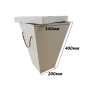 Коробка для цветов 200*340*400 L Трапеция Белая Е