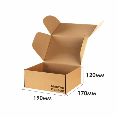 Короб самосборный с ушками 190*170*120 Бурый Е