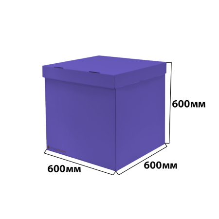 Коробка для воздушных шаров 600*600*600 Лиловый
