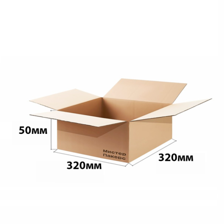 Гофрокороб 320*320*50 Бурый В