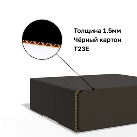 Короб самосборный с ушками 100*100*30 Черный Е