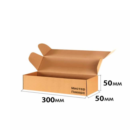 Короб самосборный с ушками 300*50*50 бурый Е