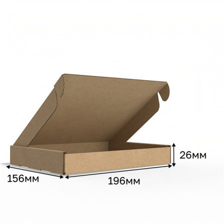 Короб самосборный с ушками 196*156*26 Бурый Е