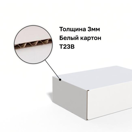 Короб самосборный с ушками 320*220*100 Белый Е