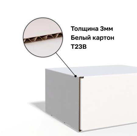 Короб самосборный с ушками 300*250*150 Белый В