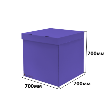 Коробка для воздушных шаров 700*700*700 Лиловый