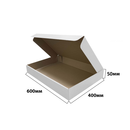 Коробка для пирогов 600*400*50 Белый B