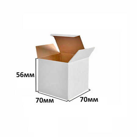 Коробка "ласточкин хвост" 70*70*56 Белый МГК