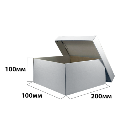 Коробка крышка-дно 200*100*100 Белый МГК