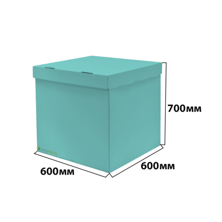 Коробка для воздушных шаров 600*600*700 Тиффани