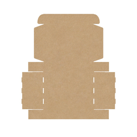 Короб самосборный с ушками 500*380*100 Бурый В