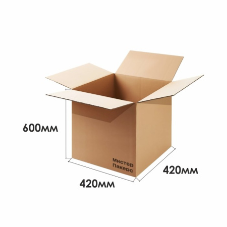 Гофрокороб 420*420*600 Бурый В Гофрокороб 420*420*600 Бурый В