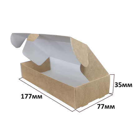 Самсоборная коробка 177*77*35 из крафт картона