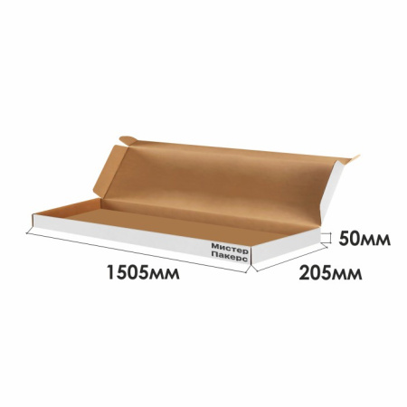 Короб самосборный с ушками 1505*205*50 Белый В