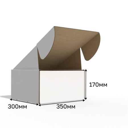 Короб самосборный с ушками 350*300*170 Белый В