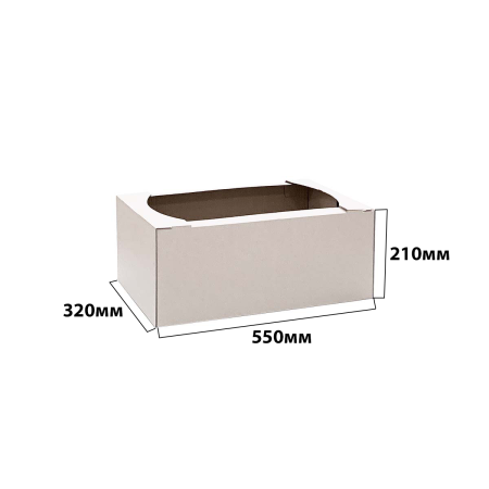 Гофролоток кондитерский 550*320*210 В Белый Гофролоток кондитерский 550*320*210 В Белый
