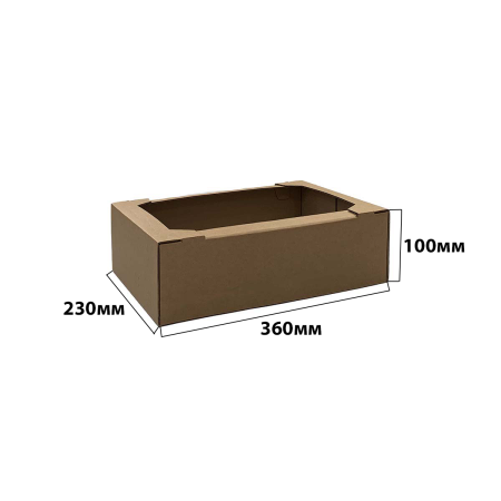 Гофролоток кондитерский 360*230*100 В Бурый