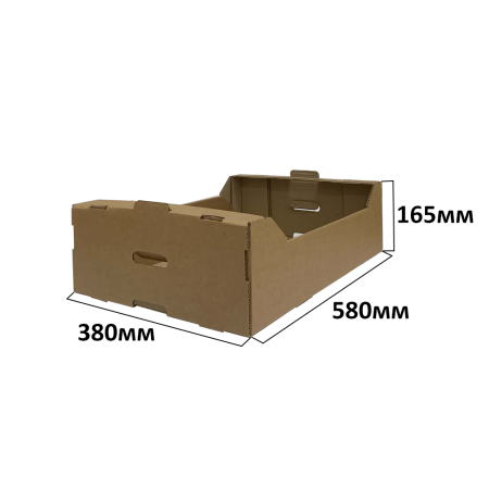 Гофролоток овощной 580*380*165 С Белый Гофролоток овощной 580*380*165 С Белый