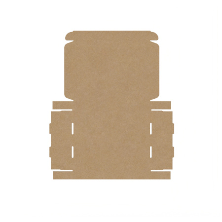 Короб самосборный с ушками 165*130*20 бурый Е