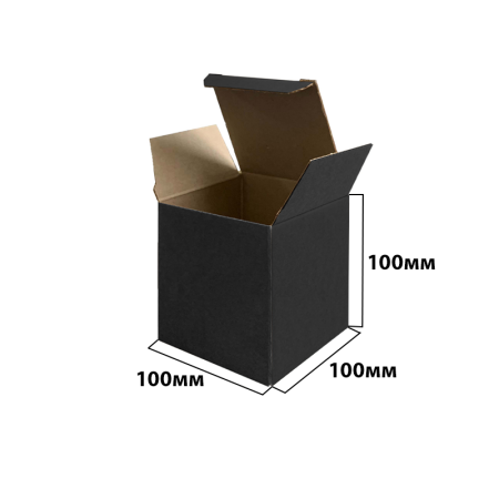 Коробка "ласточкин хвост" 100*100*100 Черный МГК